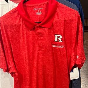 Champion Scarlet Polo Shirt size two extra large hundred percent polyester red